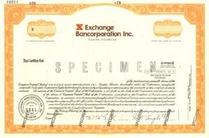 Exchange Bancorporation Inc.